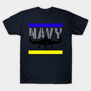 Navy F-35C JSF Lightning Blue and Gold T-Shirt